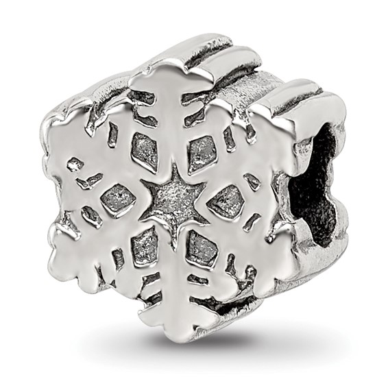 Sterling Silver Reflections Snowflake Bead