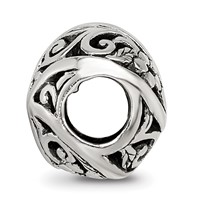 Sterling Silver Reflections Flowers & Vines Bali Bead view 2