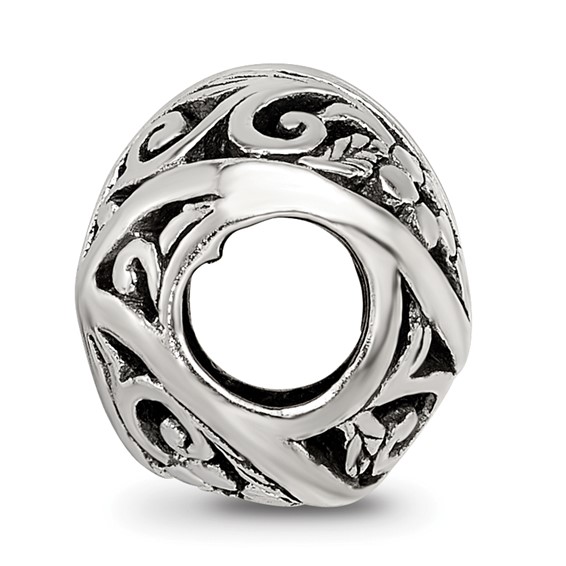 Sterling Silver Reflections Flowers & Vines Bali Bead
