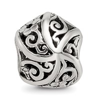 Sterling Silver Reflections Flowers & Vines Bali Bead view 5
