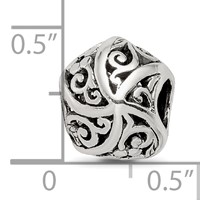 Sterling Silver Reflections Flowers & Vines Bali Bead view 4