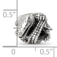 Sterling Silver Reflections Alligator Bead view 5