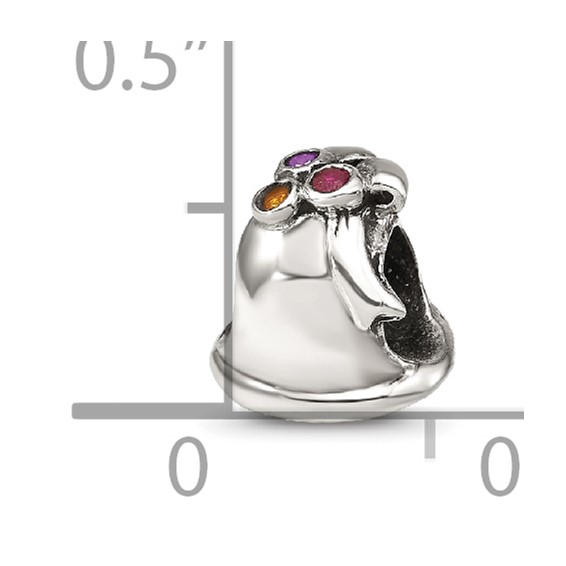 Sterling Silver Reflections CZ Bell Bead
