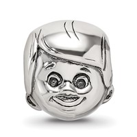 Sterling Silver Reflections Little Boy's Head Bead view 4