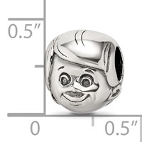 Sterling Silver Reflections Little Boy's Head Bead view 3