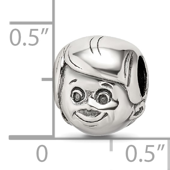 Sterling Silver Reflections Little Boy's Head Bead
