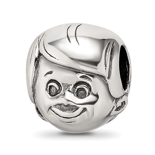 Sterling Silver Reflections Little Boy's Head Bead