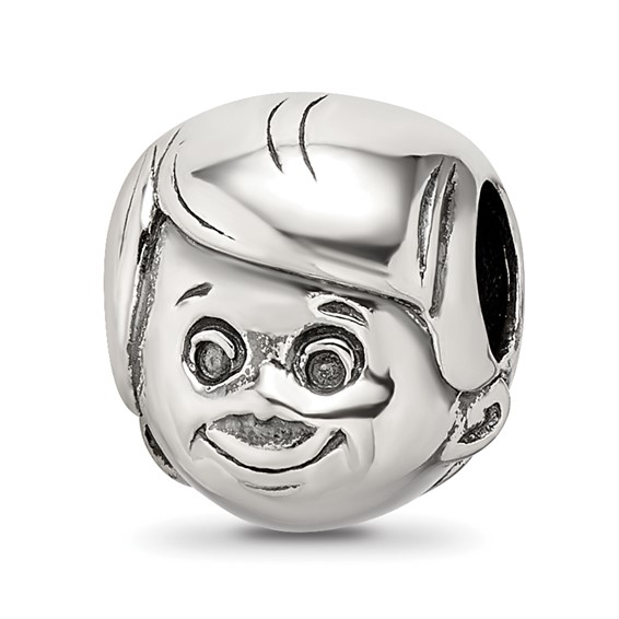 Sterling Silver Reflections Little Boy's Head Bead