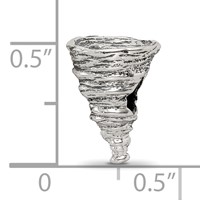 Sterling Silver Reflections Tornado Bead view 3