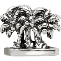 Sterling Silver Reflections Palm Trees Bead view 3