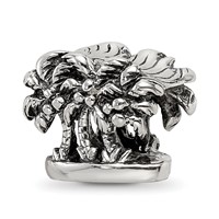 Sterling Silver Reflections Palm Trees Bead view 1