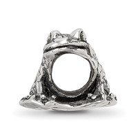 Sterling Silver Reflections Frog on Lily Pad Bead view 2