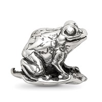 Sterling Silver Reflections Frog on Lily Pad Bead view 4