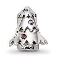 Sterling Silver Reflections CZ Christmas Tree Bead view 3