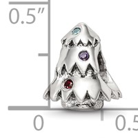 Sterling Silver Reflections CZ Christmas Tree Bead view 4