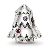 Sterling Silver Reflections CZ Christmas Tree Bead view 1