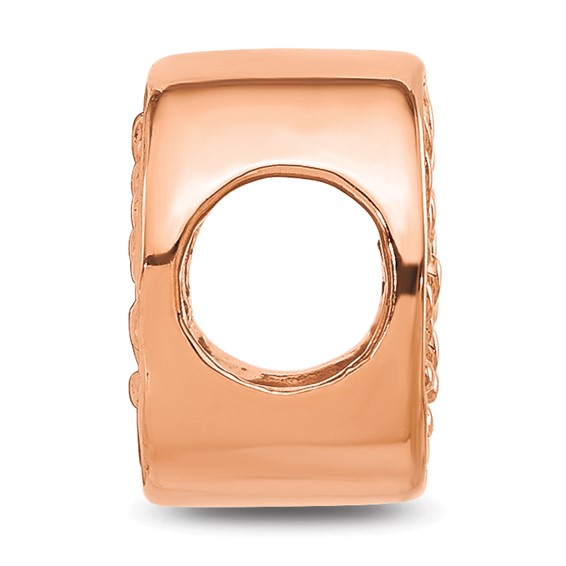 Sterling Silver Reflections Rose Gold-plated Tree of Life Circle Bead