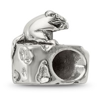 Sterling Silver Reflections Mouse on Cheese Bead view 5