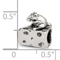 Sterling Silver Reflections Mouse on Cheese Bead view 3