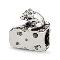 Sterling Silver Reflections Mouse on Cheese Bead view 1