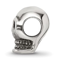 Sterling Silver Reflections Skull Bead view 2