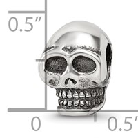 Sterling Silver Reflections Skull Bead view 5