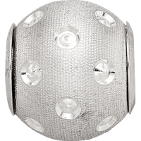 Sterling Silver Reflections Diamond-cut Bead view 3
