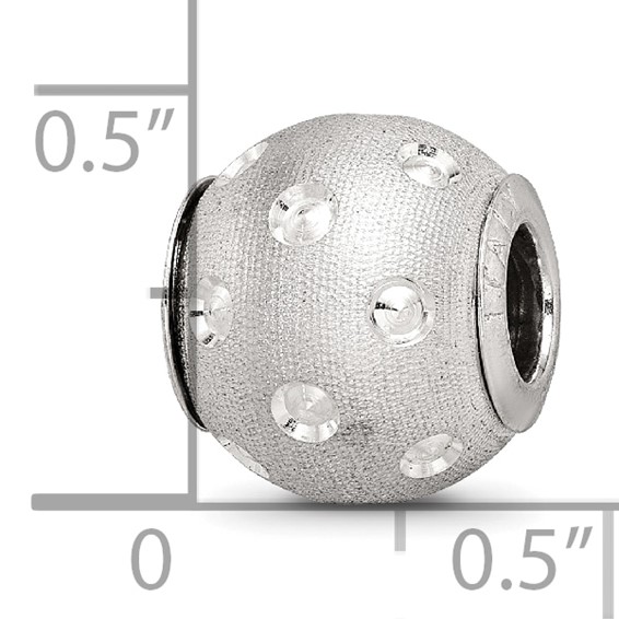 Sterling Silver Reflections Diamond-cut Bead