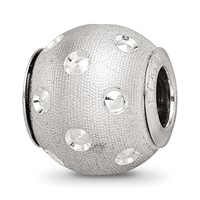 Sterling Silver Reflections Diamond-cut Bead view 1