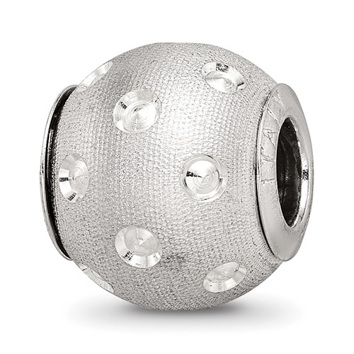 Sterling Silver Reflections Diamond-cut Bead