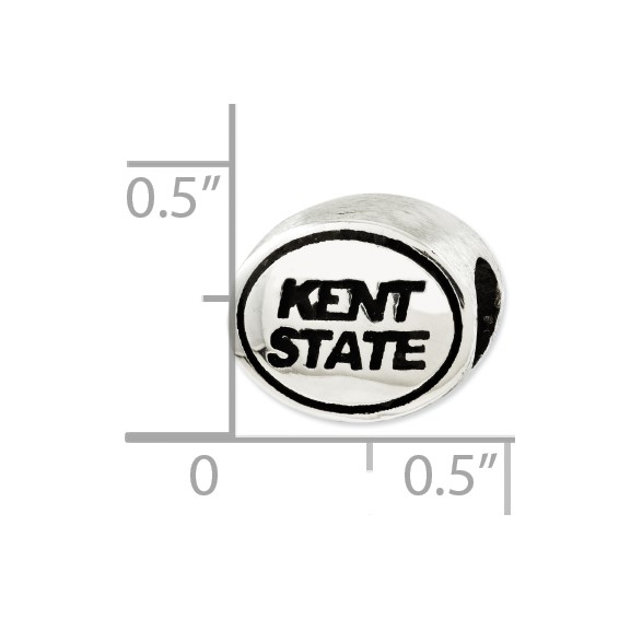 Sterling Silver Antiqued Kent State University Collegiate Bead