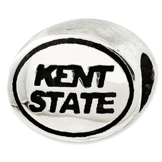 Sterling Silver Antiqued Kent State University Collegiate Bead