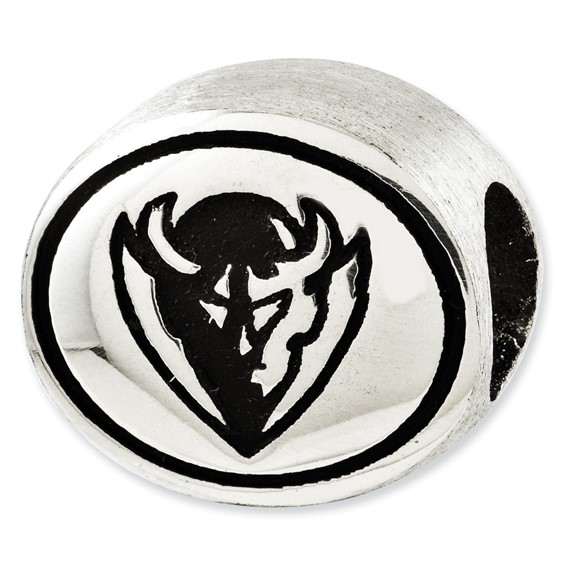 Sterling Silver Antiqued DePaul University Collegiate Bead