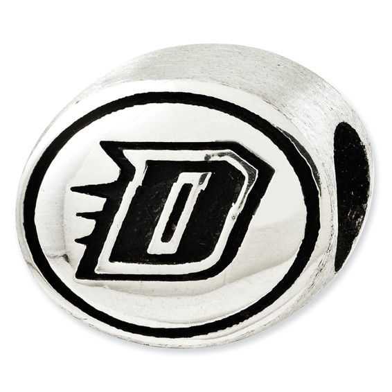 Sterling Silver Antiqued DePaul University Collegiate Bead