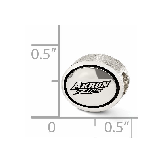 Sterling Silver Antiqued University of Akron Collegiate Bead