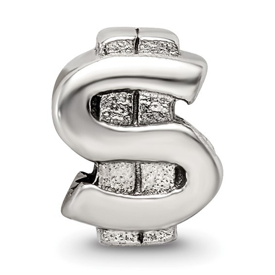 Sterling Silver Reflections Dollar Sign Bead