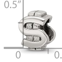 Sterling Silver Reflections Dollar Sign Bead view 3