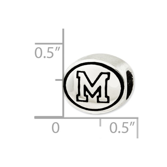 Sterling Silver Antiqued University of Memphis Collegiate Bead