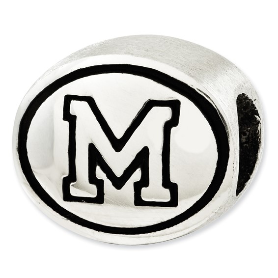 Sterling Silver Antiqued University of Memphis Collegiate Bead