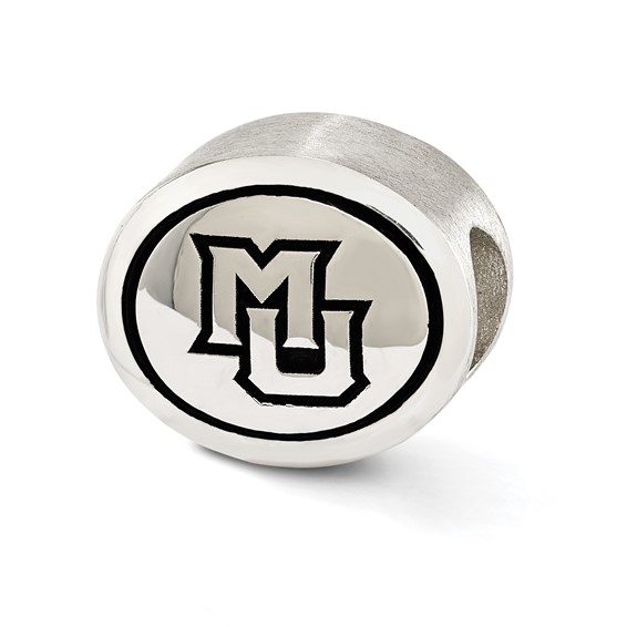 Sterling Silver Antiqued Marquette University Collegiate Bead