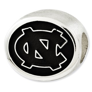Sterling Silver Antiqued University of North Carolina Collegiate Bead