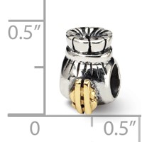 Sterling Silver & 14K Reflections Money Bag Bead view 4