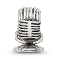 Sterling Silver Reflections Microphone Bead view 3