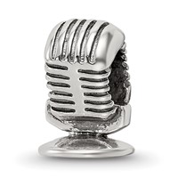 Sterling Silver Reflections Microphone Bead view 1