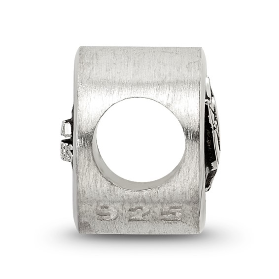 Sterling Silver Enameled LogoArt Arizona Cardinals NFL Bead