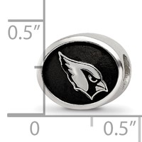 Sterling Silver Enameled LogoArt Arizona Cardinals Nfl Bead view 5