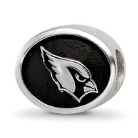 Sterling Silver Enameled LogoArt Arizona Cardinals Nfl Bead view 1