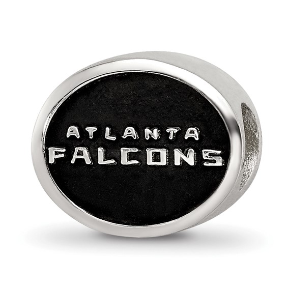 Sterling Silver Enameled LogoArt Atlanta Falcons NFL Bead