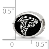 Sterling Silver Enameled LogoArt Atlanta Falcons Nfl Bead view 5