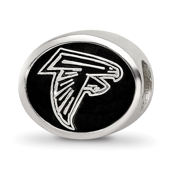 Sterling Silver Enameled LogoArt Atlanta Falcons NFL Bead